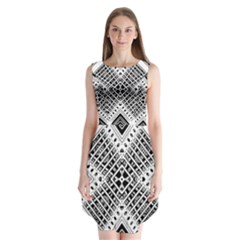 Pattern Tile Repeating Geometric Sleeveless Chiffon Dress   by Pakrebo