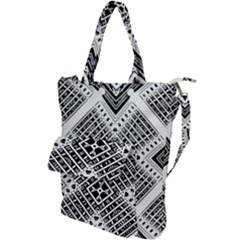 Pattern Tile Repeating Geometric Shoulder Tote Bag