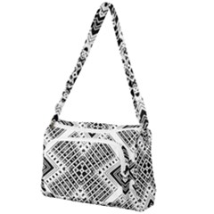 Pattern Tile Repeating Geometric Front Pocket Crossbody Bag by Pakrebo