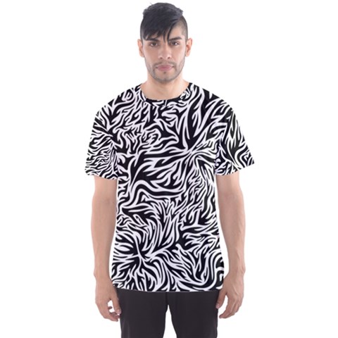 Flames Fire Pattern Digital Art Men s Sports Mesh Tee by Pakrebo