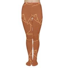 Autumn Leaves Repeat Pattern Tights by Pakrebo