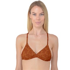 Autumn Leaves Repeat Pattern Reversible Tri Bikini Top by Pakrebo