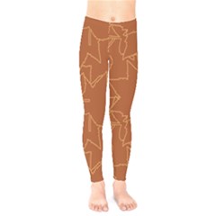 Autumn Leaves Repeat Pattern Kids  Legging by Pakrebo