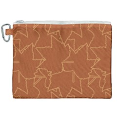 Autumn Leaves Repeat Pattern Canvas Cosmetic Bag (xxl) by Pakrebo