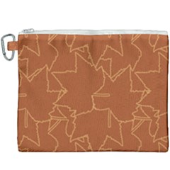 Autumn Leaves Repeat Pattern Canvas Cosmetic Bag (xxxl) by Pakrebo