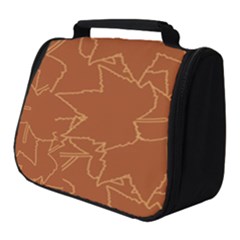 Autumn Leaves Repeat Pattern Full Print Travel Pouch (small)