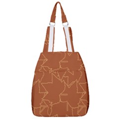 Autumn Leaves Repeat Pattern Center Zip Backpack by Pakrebo