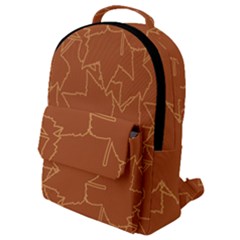 Autumn Leaves Repeat Pattern Flap Pocket Backpack (small) by Pakrebo