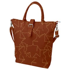 Autumn Leaves Repeat Pattern Buckle Top Tote Bag