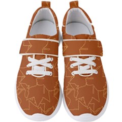 Autumn Leaves Repeat Pattern Men s Velcro Strap Shoes