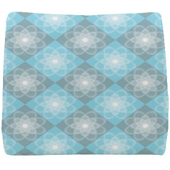 White Light Blue Gray Tile Seat Cushion by Pakrebo