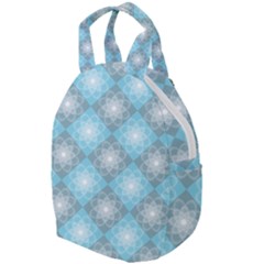 White Light Blue Gray Tile Travel Backpacks