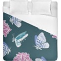 Butterfly Pattern Dead Death Rose Duvet Cover (King Size) View1