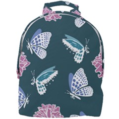 Butterfly Pattern Dead Death Rose Mini Full Print Backpack by Pakrebo