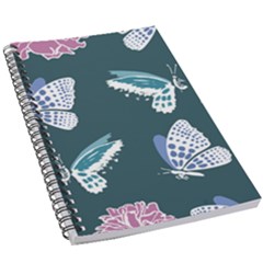 Butterfly Pattern Dead Death Rose 5 5  X 8 5  Notebook