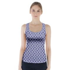 Wreath Differences Indigo Deep Blue Racer Back Sports Top by Pakrebo