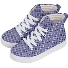 Wreath Differences Indigo Deep Blue Kids  Hi-top Skate Sneakers by Pakrebo