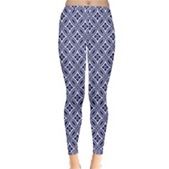 Wreath Differences Indigo Deep Blue Inside Out Leggings by Pakrebo