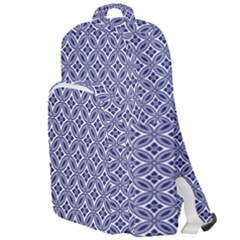 Wreath Differences Indigo Deep Blue Double Compartment Backpack by Pakrebo