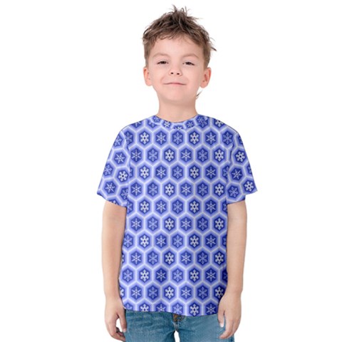 A Hexagonal Pattern Kids  Cotton Tee by Pakrebo