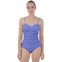 A Hexagonal Pattern Sweetheart Tankini Set View1