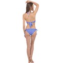 A Hexagonal Pattern Cross Front Halter Bikini Set View2