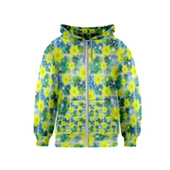 Narcissus Yellow Flowers Winter Kids  Zipper Hoodie by Pakrebo