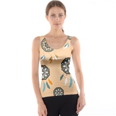 Dreamcatcher Pattern Pen Background Tank Top by Pakrebo