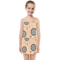 Dreamcatcher Pattern Pen Background Kids  Summer Sun Dress by Pakrebo