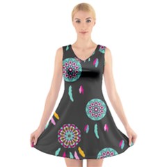 Dreamcatcher Seamless American V-neck Sleeveless Dress