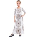 Graphics Geometry Abstract Kids  Quarter Sleeve Maxi Dress View1