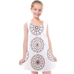 Graphics Geometry Abstract Kids  Cross Back Dress by Pakrebo