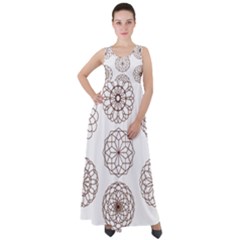 Graphics Geometry Abstract Empire Waist Velour Maxi Dress