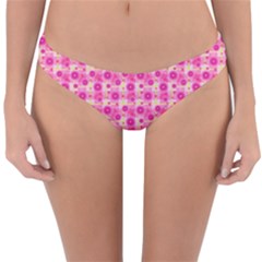 Hana Tsurukusa Heart Pink Reversible Hipster Bikini Bottoms by Pakrebo