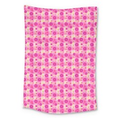 Hana Tsurukusa Heart Pink Large Tapestry by Pakrebo