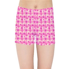 Hana Tsurukusa Heart Pink Kids  Sports Shorts by Pakrebo