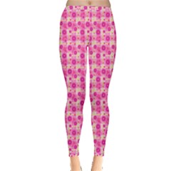 Hana Tsurukusa Heart Pink Inside Out Leggings by Pakrebo