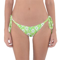 Zephyranthes Candida White Flowers Reversible Bikini Bottom by Pakrebo