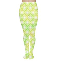 Traditional Patterns Hemp Pattern Green Tights by Pakrebo