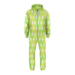 Traditional Patterns Hemp Pattern Green Hooded Jumpsuit (kids) by Pakrebo