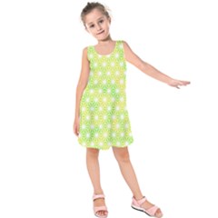 Traditional Patterns Hemp Pattern Green Kids  Sleeveless Dress by Pakrebo