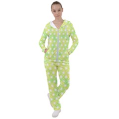 Traditional Patterns Hemp Pattern Green Women s Tracksuit