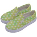 Traditional Patterns Hemp Pattern Green Kids  Canvas Slip Ons View2