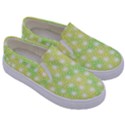 Traditional Patterns Hemp Pattern Green Kids  Canvas Slip Ons View3