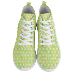 Traditional Patterns Hemp Pattern Green Men s Lightweight High Top Sneakers by Pakrebo