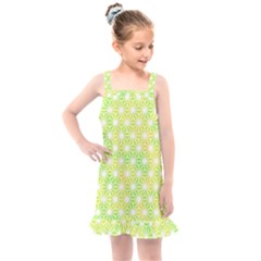 Traditional Patterns Hemp Pattern Green Kids  Overall Dress by Pakrebo