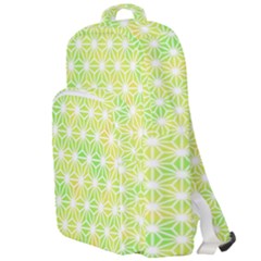 Traditional Patterns Hemp Pattern Green Double Compartment Backpack