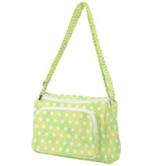 Traditional Patterns Hemp Pattern Green Front Pocket Crossbody Bag