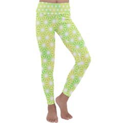 Traditional Patterns Hemp Pattern Green Kids  Lightweight Velour Classic Yoga Leggings