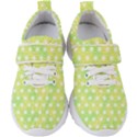 Traditional Patterns Hemp Pattern Green Kids  Velcro Strap Shoes View1